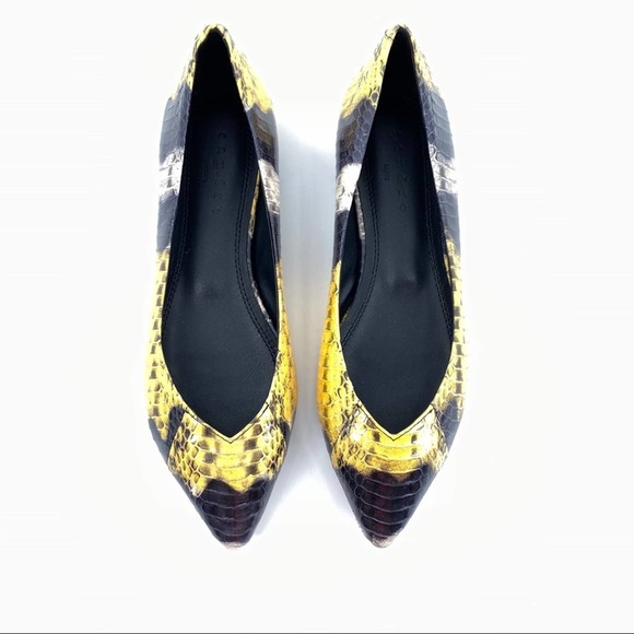 Sandro Ambra Leather Ballerina Pointed Flats - Picture 3 of 12